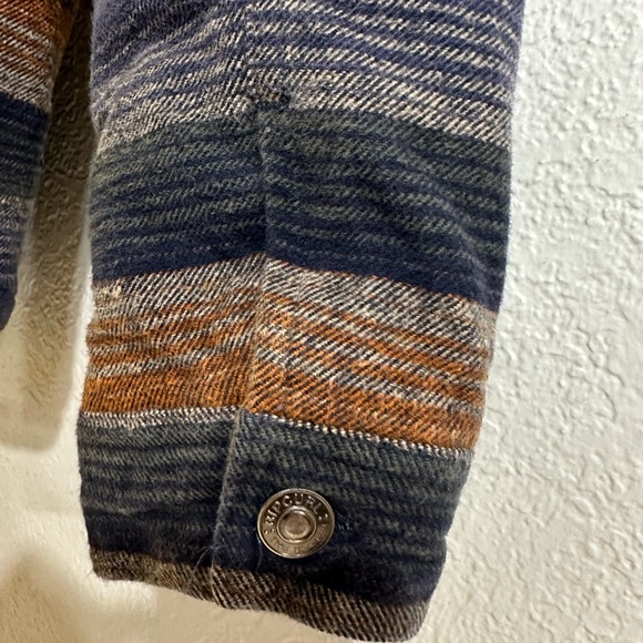 Rip Curl Sherpa Lined Striped Jacket Zip Front Size M - Picture 6 of 15